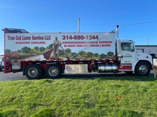Mulch blowing service