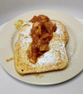 French Toast with Warm Apple Compote