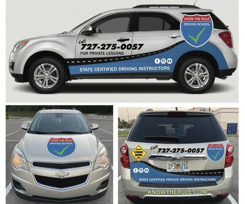 All our cars are equipped with a passenger side brake.