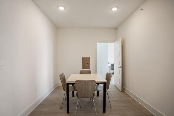 The dining table and chairs will come in our Conroe floor plan.