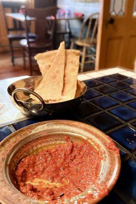 Red pepper and walnut dip