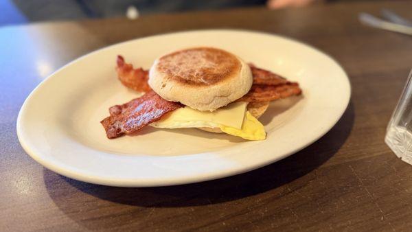 Bacon egg and cheese breakfast sandwich!!