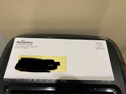 More unsolicited mail from this company.