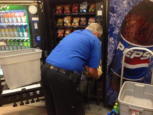 The Rude driver who stocks the machines with the same stuff every week... BORING!