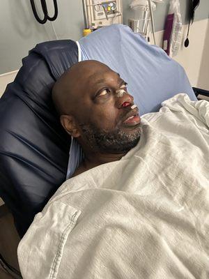 I was in the hospital after the Sleep and Sinus Center dropped me.