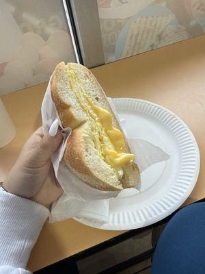 2 Eggs and Cheese on a Roll Breakfast
