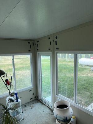 all the duck tape is where the drafts come in