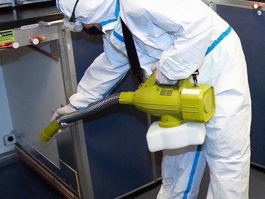 Disinfecting my studio