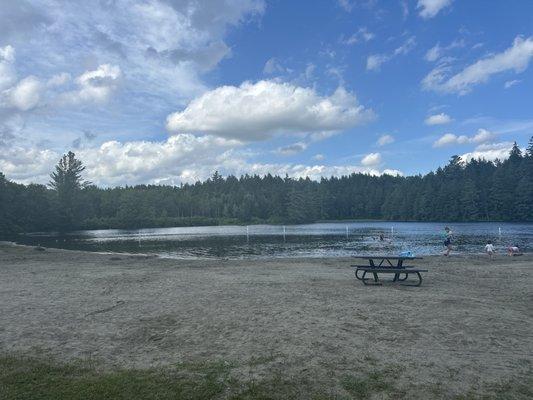 Gorgeous, quiet, shallow warm lake, part of the Green Mountain National Forest.