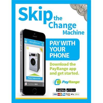 Skip the Change Machine! Pay for your laundry machine using your phone!