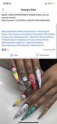 Back to school nails !!