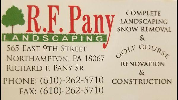 Pany R F Landscaping