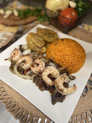 Churrasco con Camarones