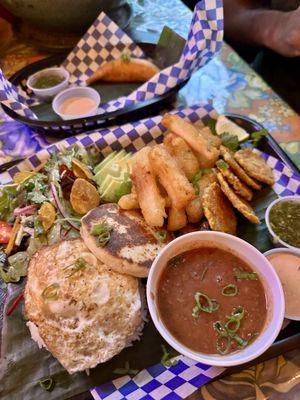 Vegetarian bandeja platter