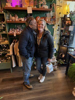 Our trip to the Moon room to pick up our wedding favors