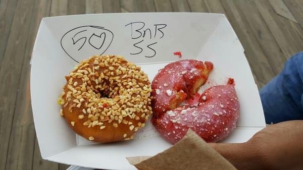 Banana nut and strawberry short cake