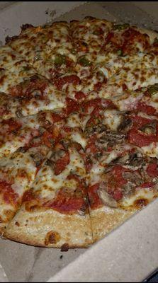 Pizza with extra toppings. 10/10