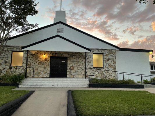 Front of the church.