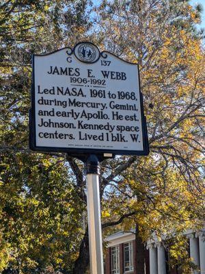 James E Webb Historical Marker