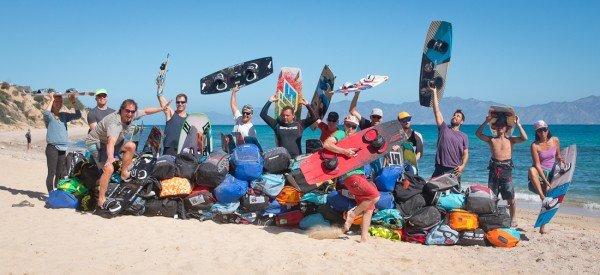 Testing kites in La Ventana