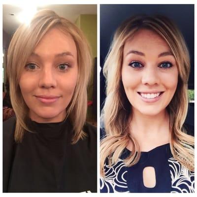 Before and after extensions, thanks to the wonderful Autumn! I absolutely love them and highly recommend going to Autumn!