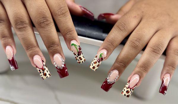 Beautiful Long Full Set with Designs