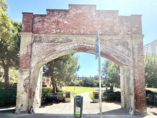 Vintage brick entrance arch