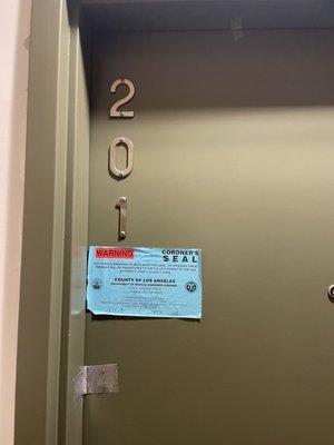 unit where two people died (one was attacked and murdered, other was overdose) and human trafficking was discovered