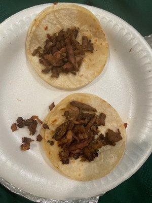 Depressing over cooked meat that still manages to be cold it's almost impressive how bad it is.