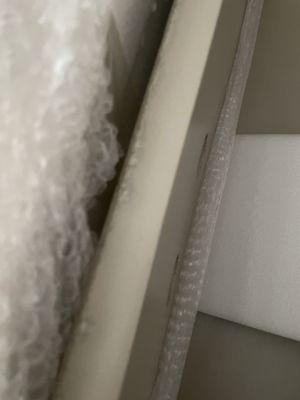 This is the edge that is supposed to be normal. This is on top and easily seen.