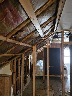 Ripped out the old drywall ready for the new stuff!