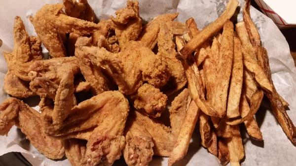Wings and fries