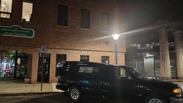 Our office and our truck.