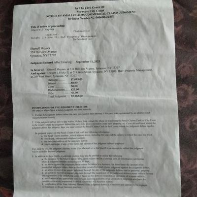 I SUED DWIGHT HICKS II AND RECEIVED A JUDGMENT HE REFUSED TO HONOR JUDGEMENT SHADY