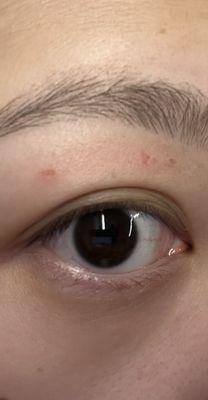 After threading my eyebrows