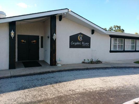 The front of the clubhouse