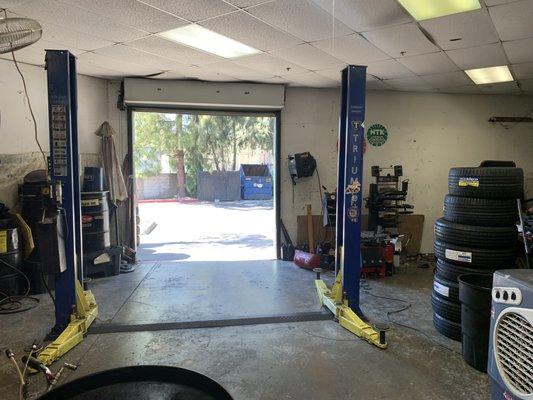 Oil, tire, brakes and rotor changes.