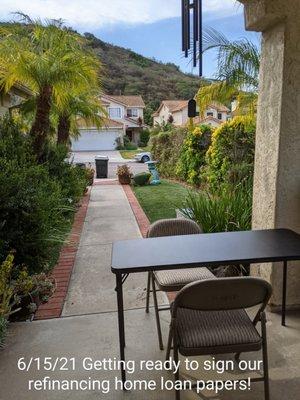 Ready to sign our refinancing home loan documents!