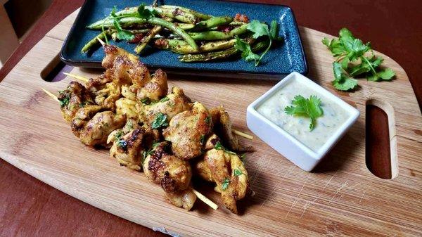 Chicken Tikka With Spiced Green Beans
