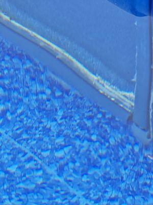 Liner cut incorrectly. Tried unsuccessfully to repair with epoxy.