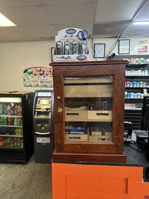 Humidor with premium cigars