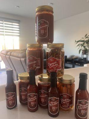 So many different types of salsas! Love in a jar!