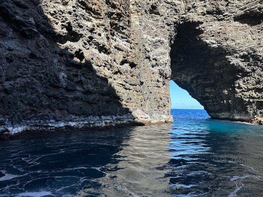 One of several sea caves
