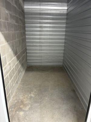 Empty storage unit ready to be filled.