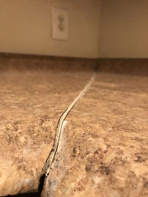 My "upgraded" counters installed unevenly.