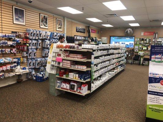 Inside the store, lots of stuff