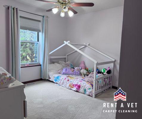 A fresh start for a little princess! Clean carpets, cozy vibes, and endless adventures ahead.