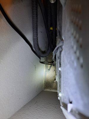 Back of washing machine