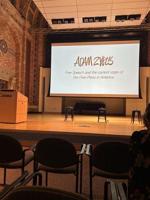 The stage inside Montante Cultural Center