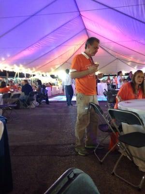 Inside Pete's Pavilion (aka VIP)